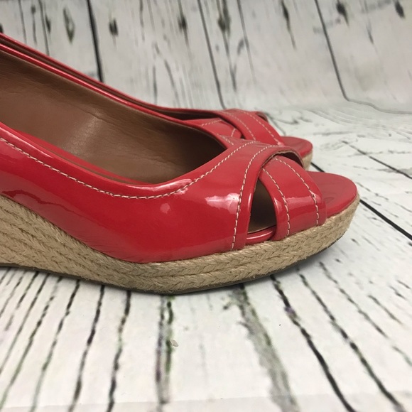 Franco Sarto Coral Wedge patent leather open toe - Picture 6 of 8